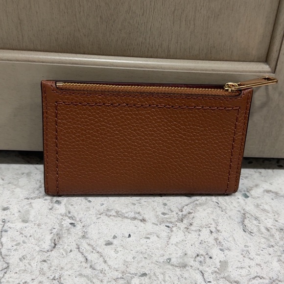 Marc Jacobs Leather Card Wallet Continental Cognac Brown Wallet AUTHENTIC NEW - Picture 10 of 15